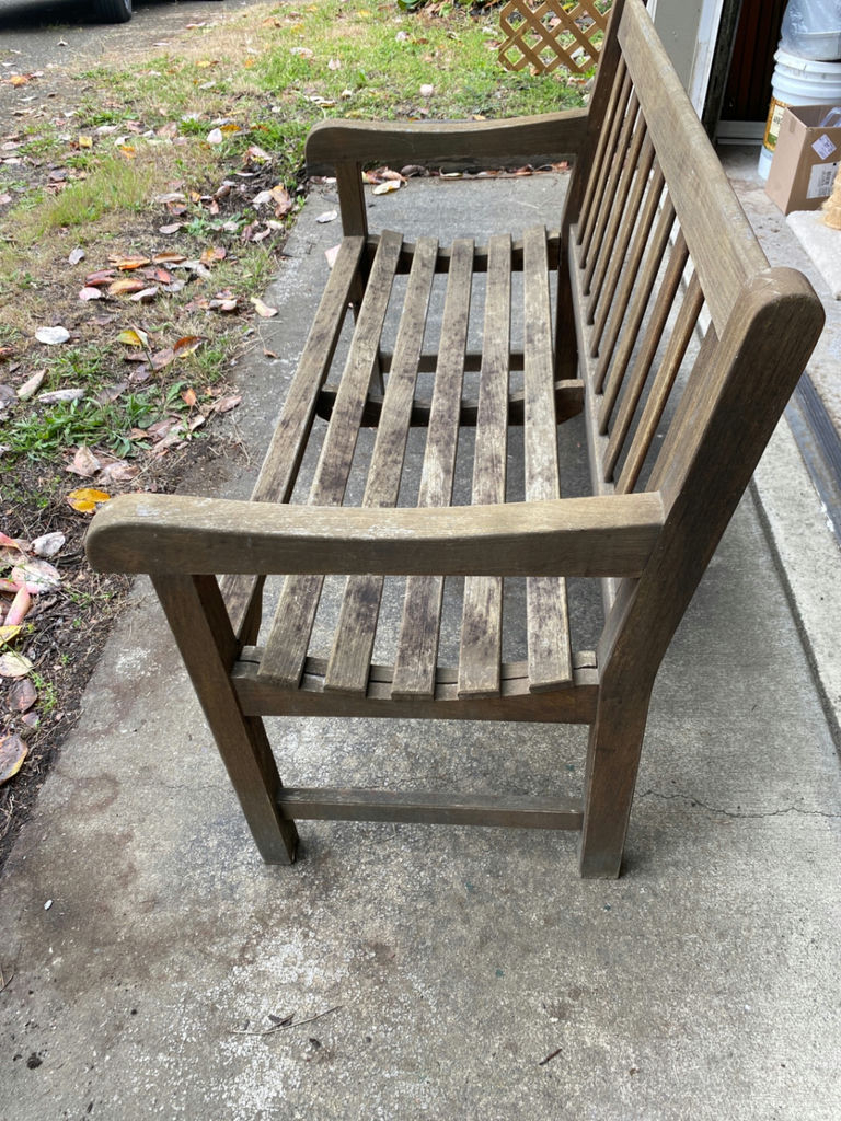 Weathered Wooden Bench - image 4 of 4