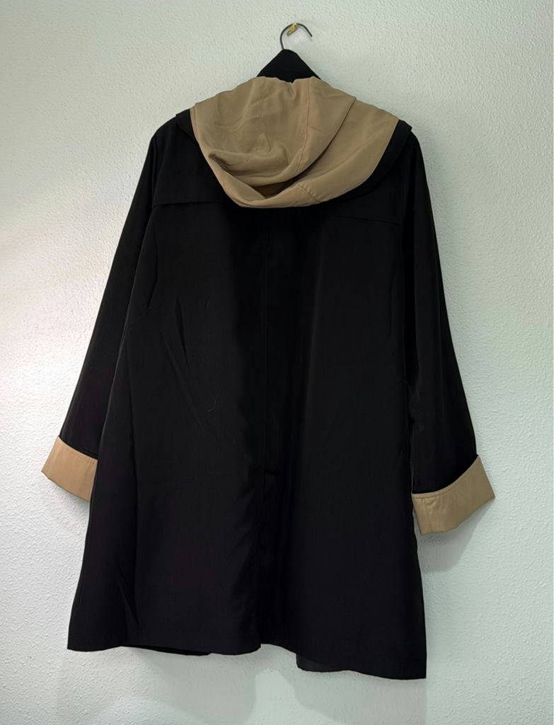 Black And Taupe Women’s Rain Coat - image 6 of 6