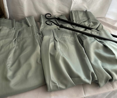 Royal Velvet Polyester Curtain Panels and Rod - Image 1 of 6