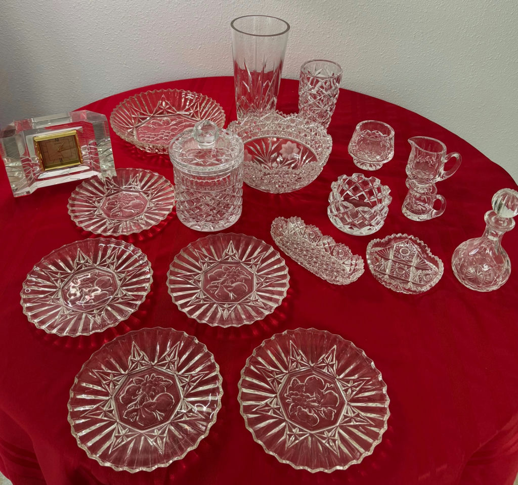 Brilliant Vintage Pressed & Cut Glass Collection - image 1 of 8