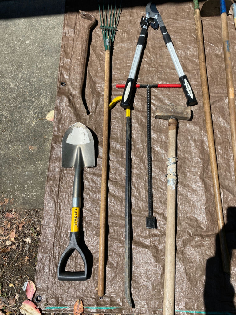Wheelbarrow and Gardening Tools - image 6 of 8