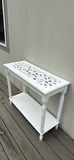 White Wood Intricate Carved Hall Table - thumbnail 2 of 5