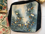 Needlepoint cushions, a woven basket, and a tapestry-top stool - thumbnail 2 of 7