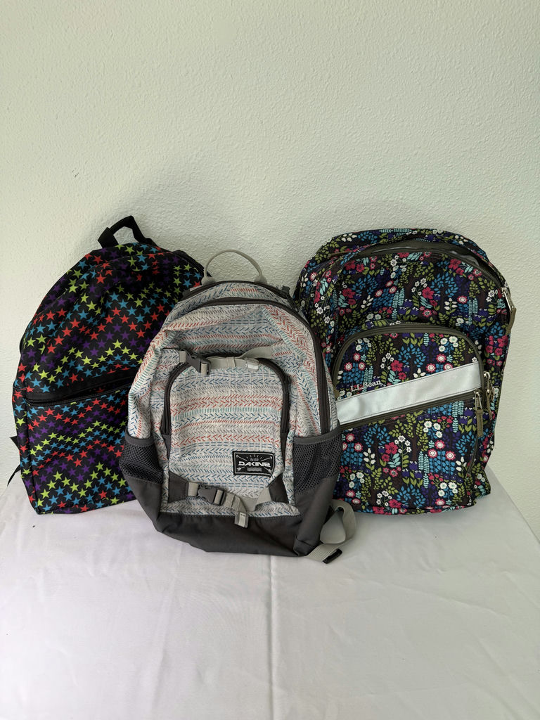 Three patterned backpacks - image 1 of 4