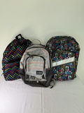 Three patterned backpacks - thumbnail 1 of 4