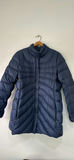 Navy blue Lands' End puffer coat with Adrienne Landau Studio scarf, brown cap and gloves - thumbnail 4 of 13