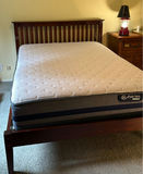 Wooden Bed frame, Serta Mattress - thumbnail 1 of 7