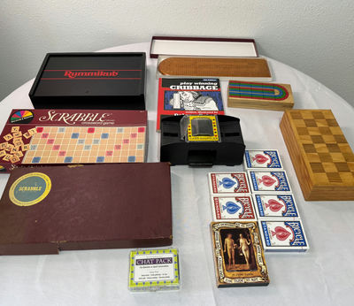 Scrabble, Cards, Cribbage, and Chess Oh My! - Image 1 of 5