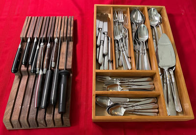 Williams-Sonoma Knife Block, Knives, Flatware, and Organizer - Image 1 of 7