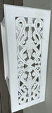 White Wood Intricate Carved Hall Table - thumbnail 3 of 5