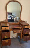 Antique vanity with arch mirror and drawers - thumbnail 2 of 10