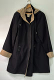Black And Taupe Women’s Rain Coat - thumbnail 1 of 6