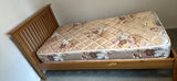 Wood Platform Twin Bed and mattress - thumbnail 1 of 5