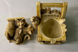 Small Antique Art Items And A Metal Mirror - thumbnail 9 of 9