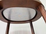 Unique small Table with Pewter top, Brass Curtain Stays - thumbnail 5 of 6