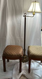 Two Upholstered Stools And A Floor Lamp - thumbnail 1 of 8