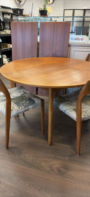 Teak Round Dining Table and Chairs - Image 1 of 13