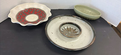 MCM Ceramic Serving Bowls and Platter - Image 1 of 10