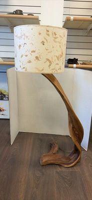 MCM Wooden Floor Lamp - Image 1 of 7