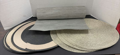 Round Woven Placemats and Table Runner - Image 1 of 5