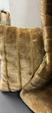 Brown Faux Fur Throw Blanket and Pillows - thumbnail 3 of 6