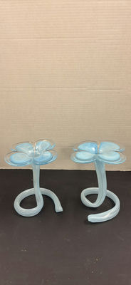 Art Glass Flower Sculptures - Image 1 of 6