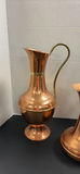 Three Copper Pitchers with Brass Handles - thumbnail 2 of 9