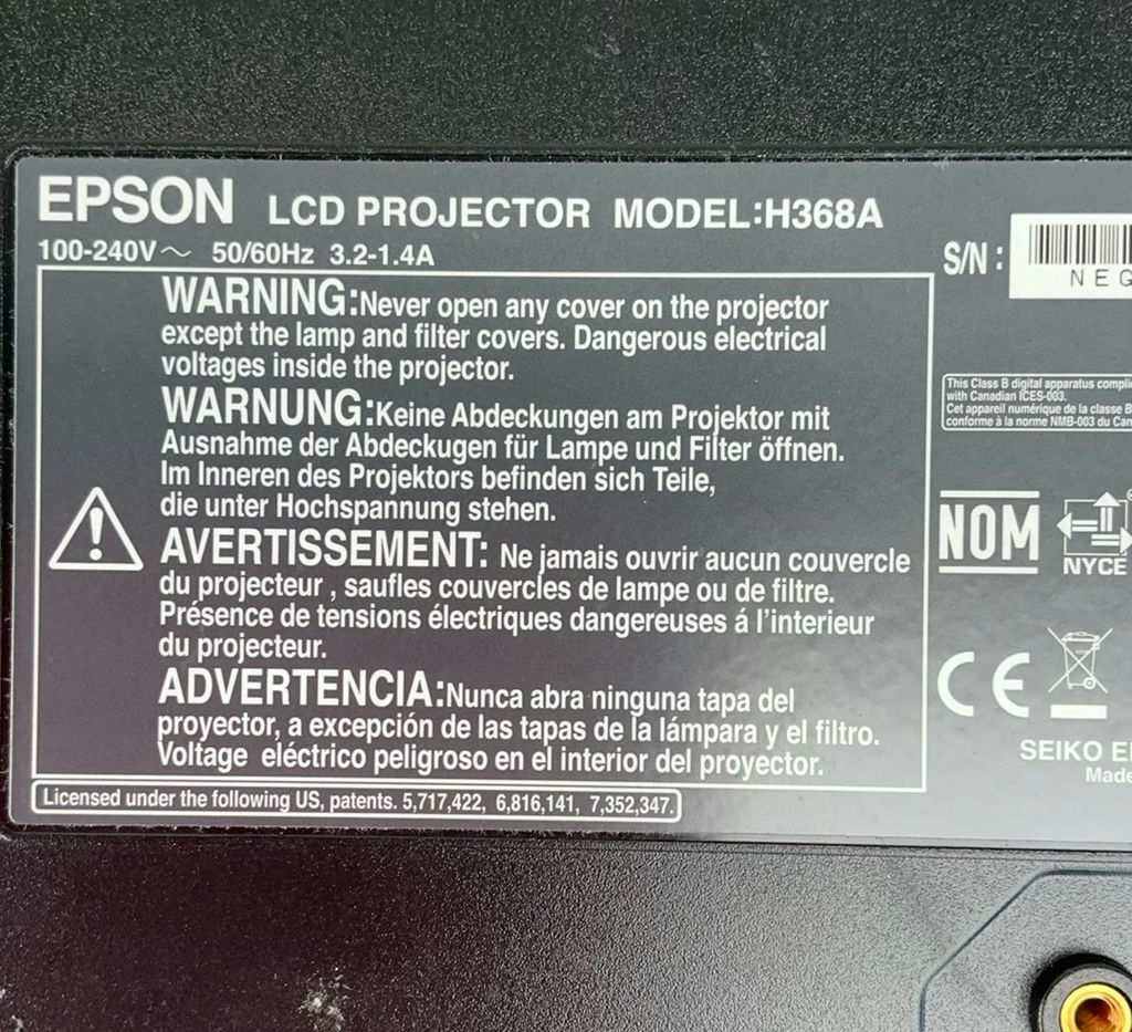 Epson EX5200 projector with HDMI splitter and assorted cables - image 3 of 7
