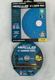 Angle grinder with assorted grinding, cutting, and polishing discs in a protective yellow case - thumbnail 3 of 7