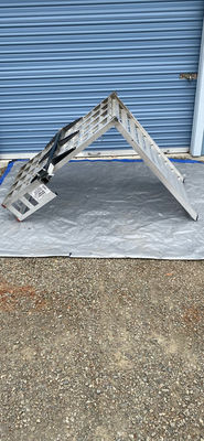 Aluminum cargo carrier with ramp and slatted platform - Image 1 of 6