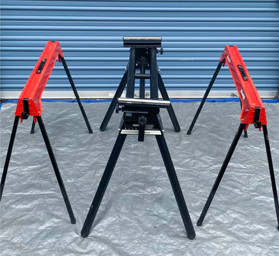 Folding Metal Sawhorses - Image 1 of 7