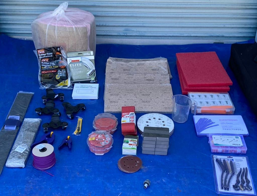 Assorted Weather Seals, Sanding Materials, and Hardware Tools - image 1 of 20