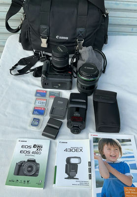 Canon EOS 400D DSLR with lenses and accessories - Image 1 of 6
