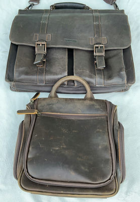 Leather Laptop Bag And Toiletry Bag - Image 1 of 7