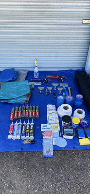 Caulking guns, sealants, tapes, and hand tools - Image 1 of 6