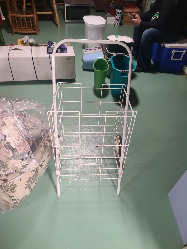 Wire Rolling Cart and Assorted Decorative Pillows - image 1 of 5