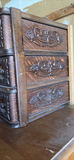 Bulova Mantel Clock and Wooden Three-Drawer Chest - thumbnail 6 of 6