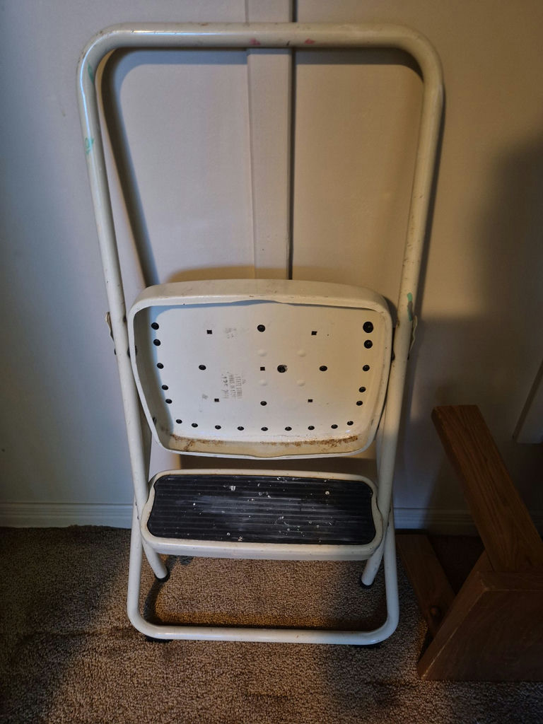Wooden and Plastic Clothes Hangers with Folding Step Stool and Wooden stand - image 4 of 5