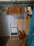 Wooden and Plastic Clothes Hangers with Folding Step Stool and Wooden stand - thumbnail 2 of 5
