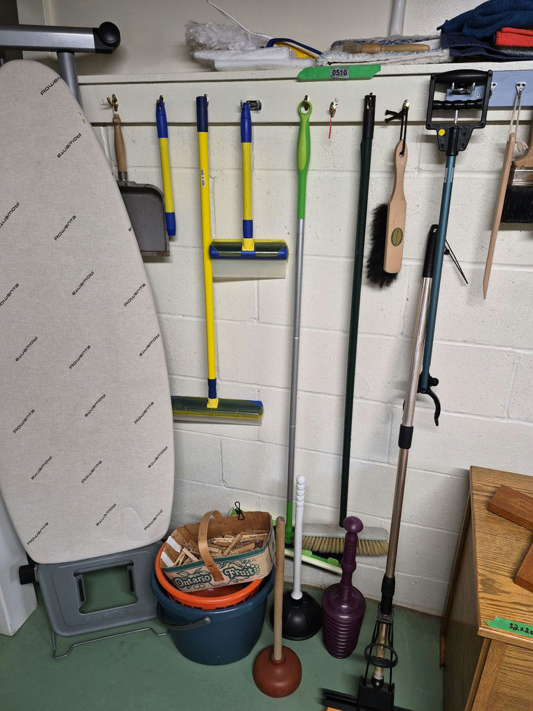Ironing Board and Assorted Cleaning Tools - image 1 of 4