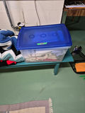 Plastic Storage Bin with Assorted Linens - thumbnail 1 of 3