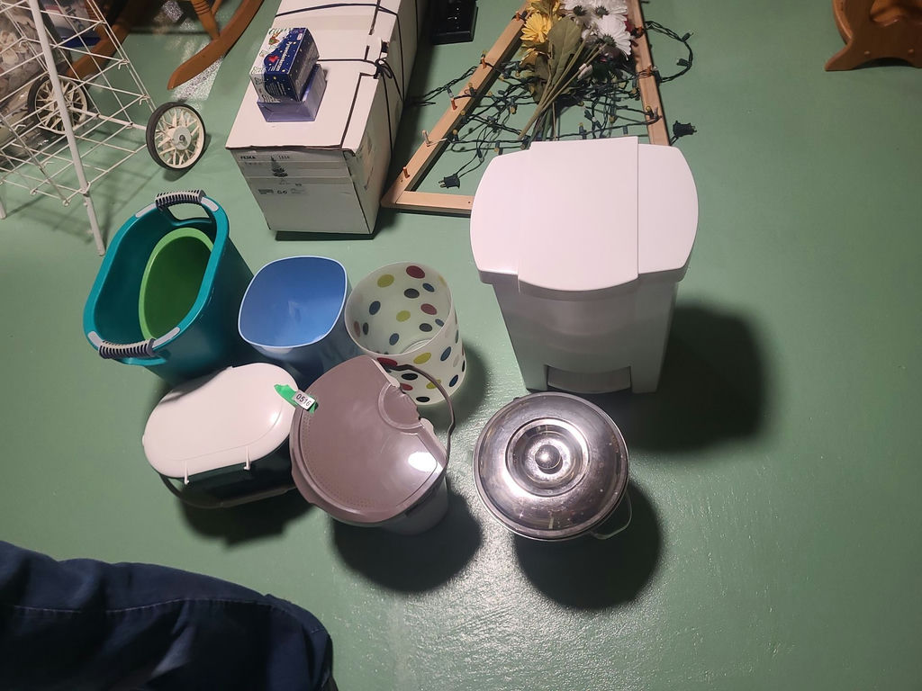 Assorted Waste Bins and Household Containers - image 1 of 6