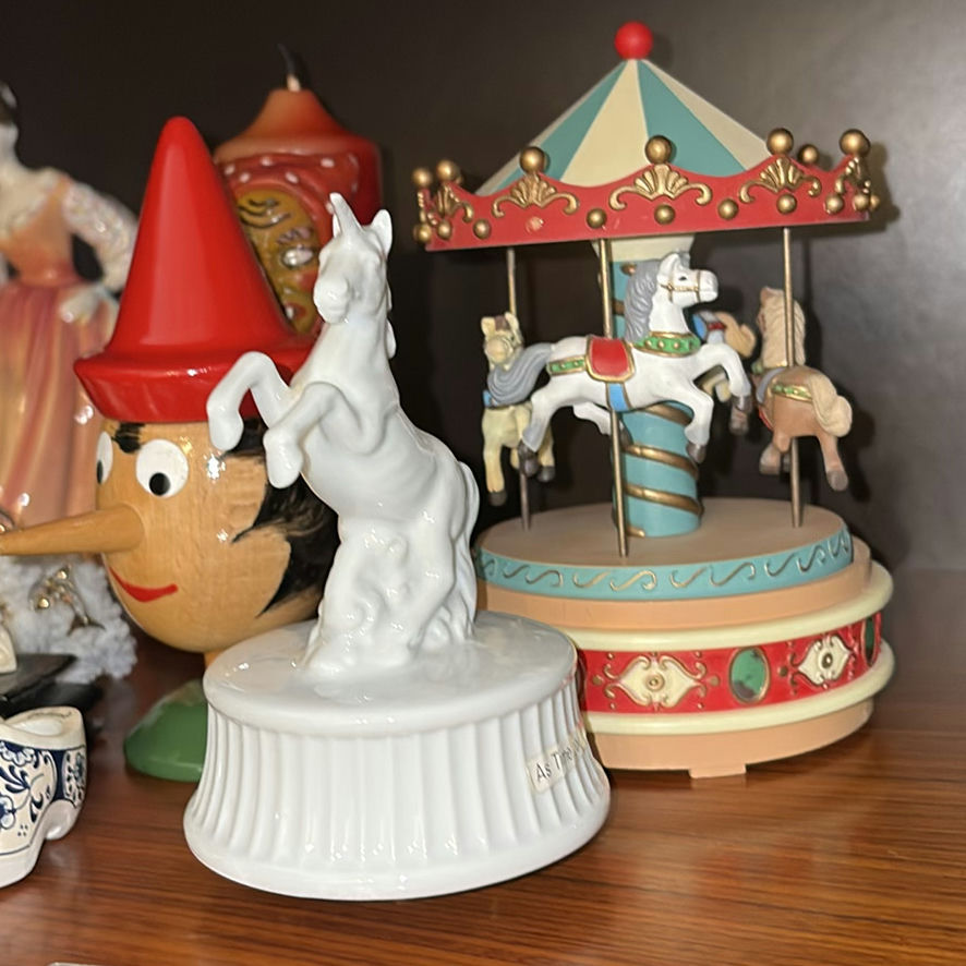 Assorted Figurines and Carousel Music Box - image 2 of 2