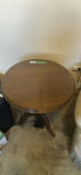 Round Wooden Pedestal Side Table - thumbnail 1 of 7