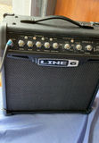 Red electric guitar with Line 6 Spider IV 15 amplifier - thumbnail 7 of 11