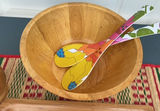 Wooden Serving Tray, Vase and Bowl with Utensils - thumbnail 3 of 6