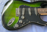 Green Sunburst Strat-Style Electric Guitar with Chromacast Gig Bag - thumbnail 3 of 5