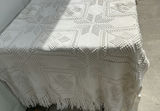 Antique Crocheted Twin Bedspread - thumbnail 2 of 4