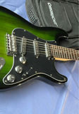 Green Sunburst Strat-Style Electric Guitar with Chromacast Gig Bag - thumbnail 1 of 5