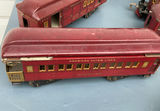Vintage American Flyer Lines red passenger train cars with track - thumbnail 6 of 13